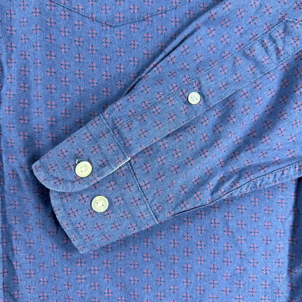 Banana Republic Button Down Mens XL Extra Large Blue Grant Slim Fit Luxe Poplin